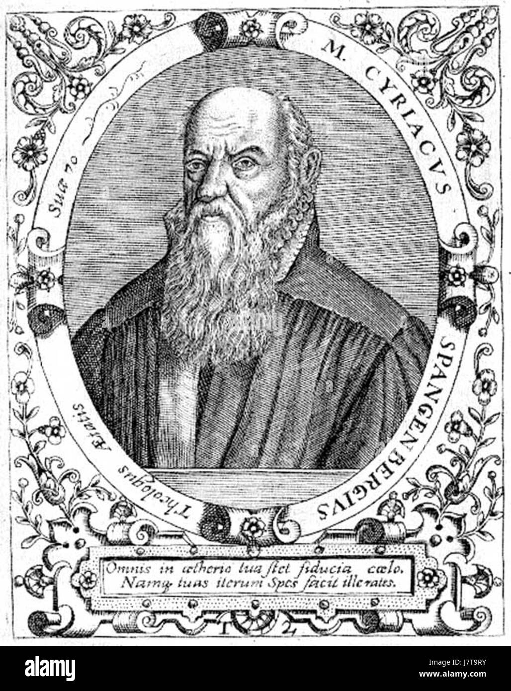 Cyriakus Spangenberg era una figura, probabilmente nota per i contributi alle arti o alla letteratura, anche se il contesto specifico non è immediatamente chiaro. Foto Stock