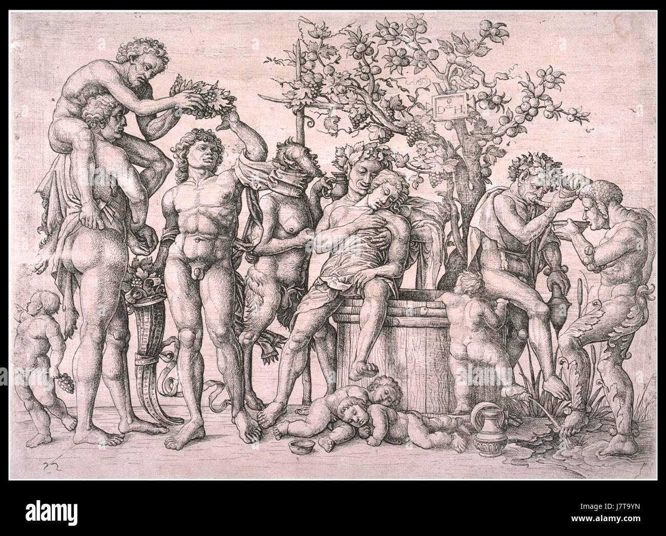 Daniel Hopfer era un artista tedesco noto per le sue incisioni e incisioni metalliche durante il XVI secolo. Le sue opere offrono una visione delle tendenze e delle tecniche artistiche del tempo. Foto Stock