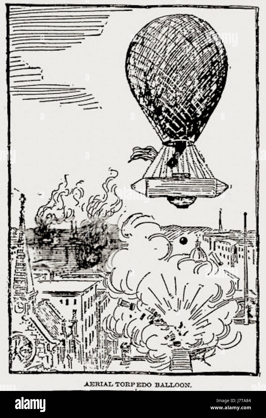 Aereo siluro palloncino 1896 Foto Stock