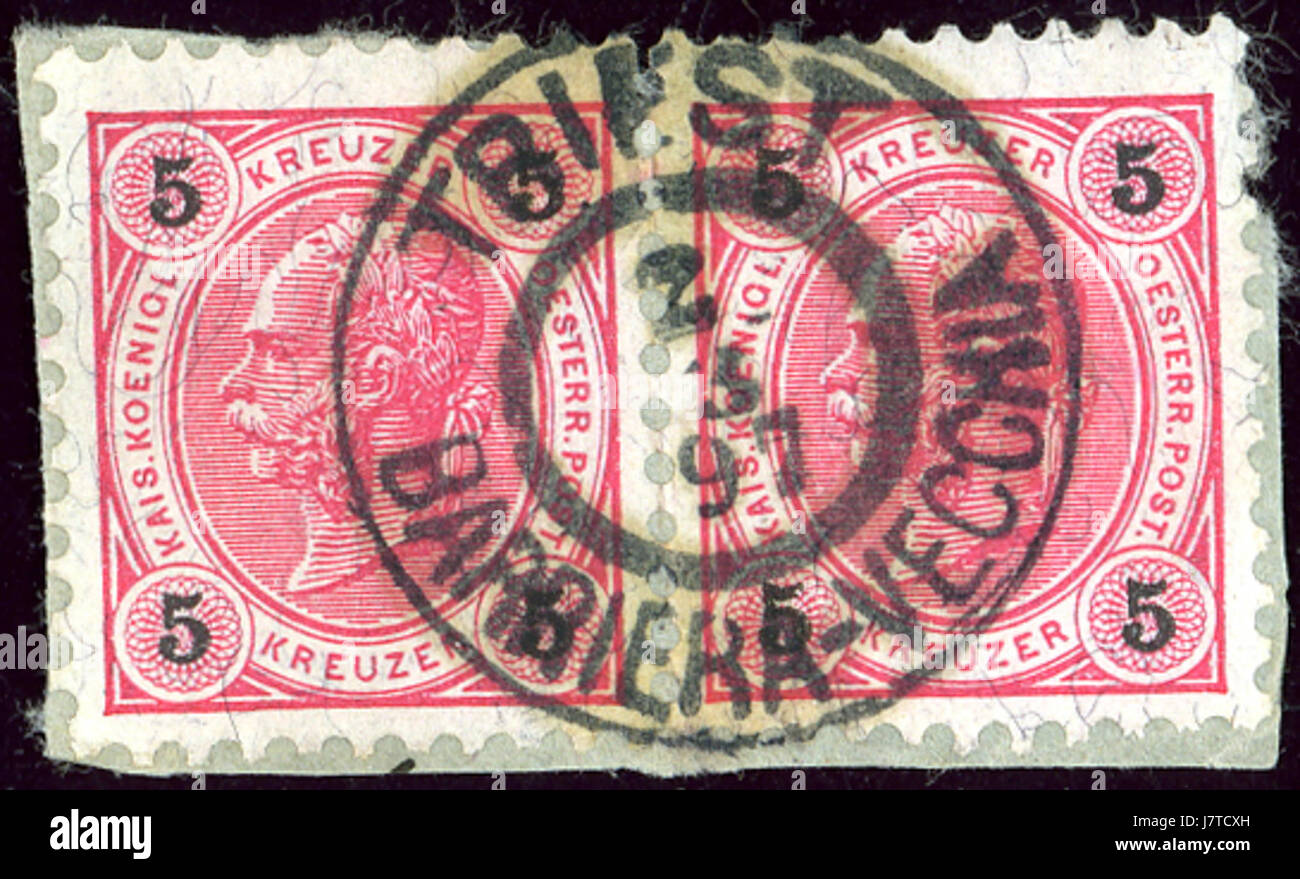 1897 Triest 5kr Barriera Vecchia Foto Stock