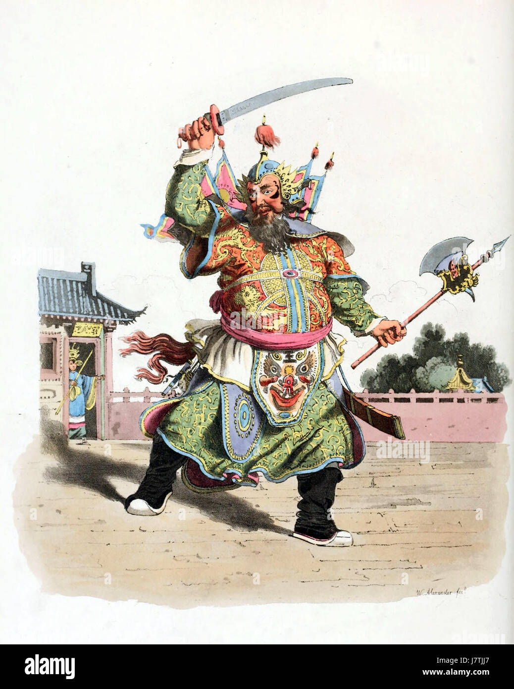 Un comico cinese Foto Stock