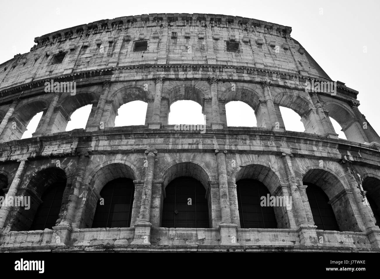 Costruzione di stile di architettura in stile architettonico antico colosseo Foto Stock