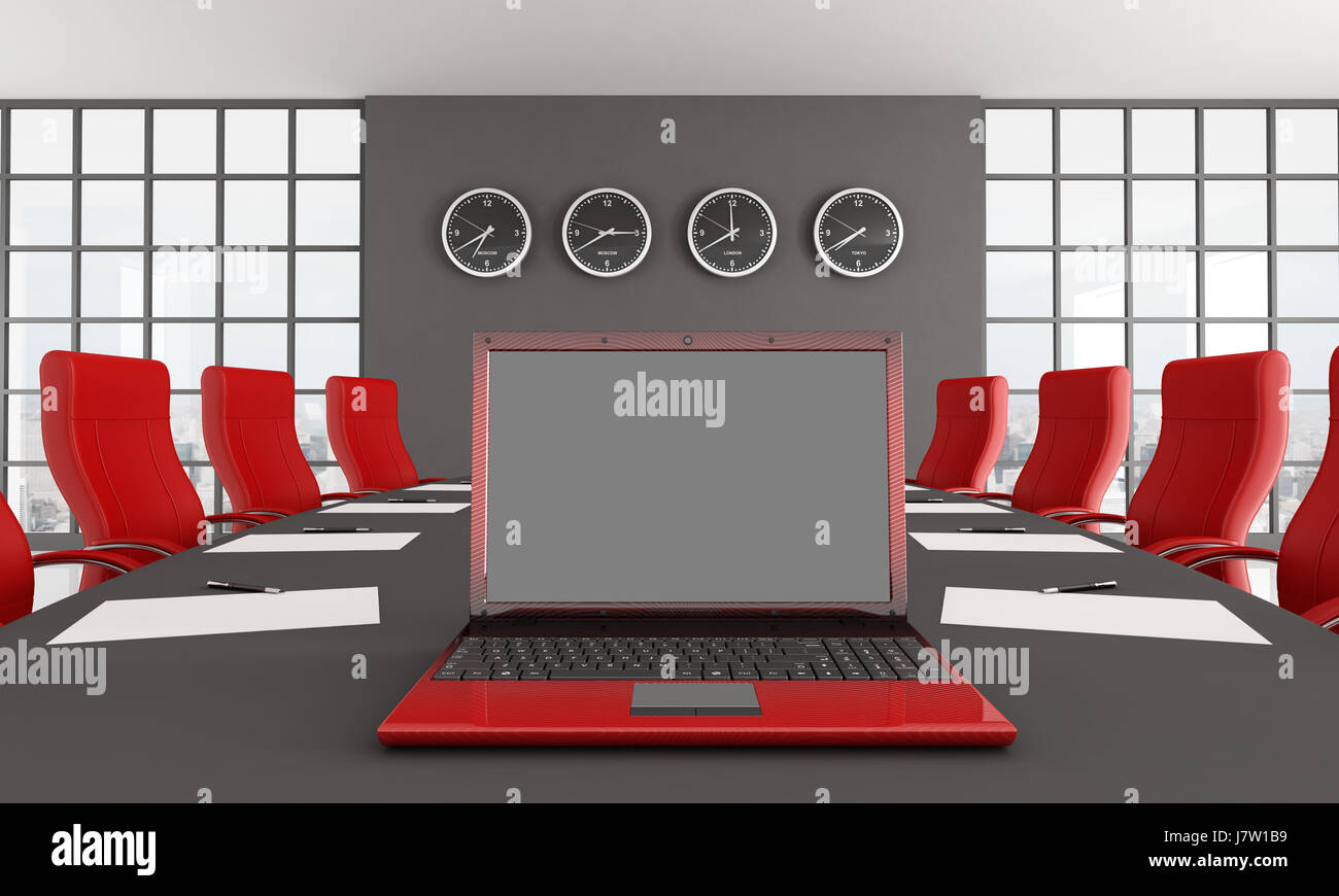Laptop notebook computer computer interno rapporti aziendali business deal Foto Stock
