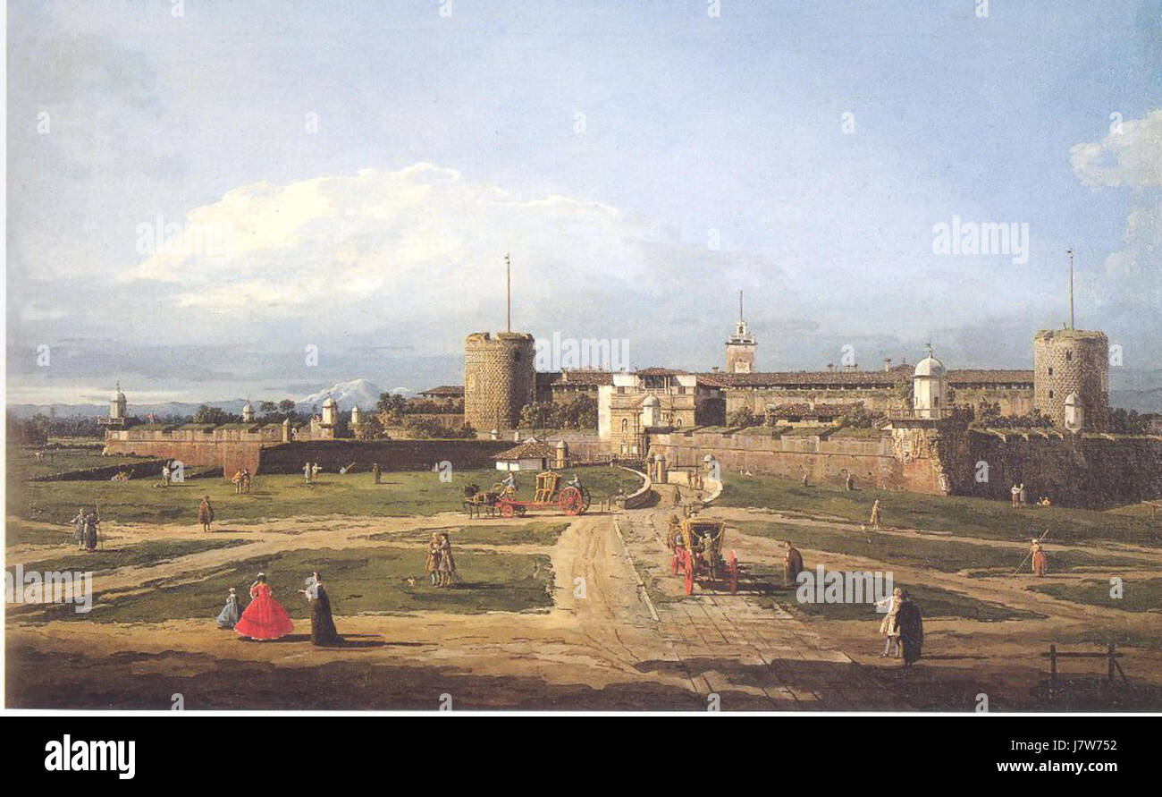 Castello sforzesco settecento Bernardo Bellotto Foto Stock