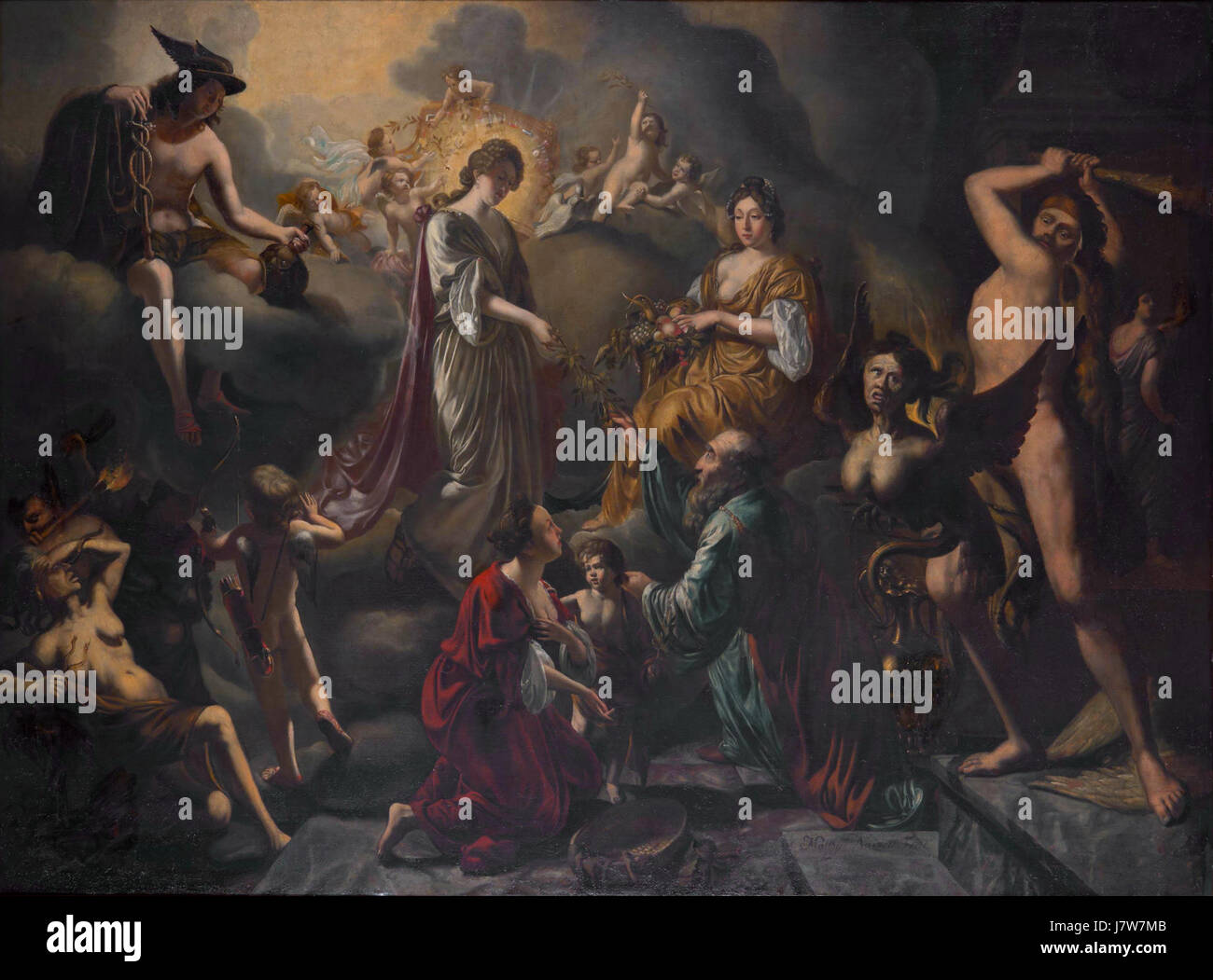 Allegoria della Pace e della prosperità, da Matthijs Naiveu Foto Stock