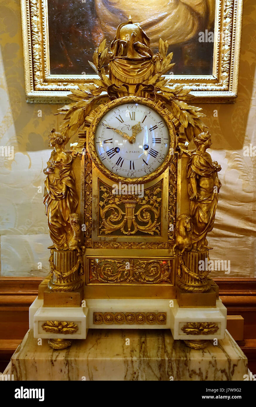 Orologio da Robert Robin, Francia, c. 1780, casi di autore ignoto Waddesdon Manor Buckinghamshire, Inghilterra DSC07667 Foto Stock