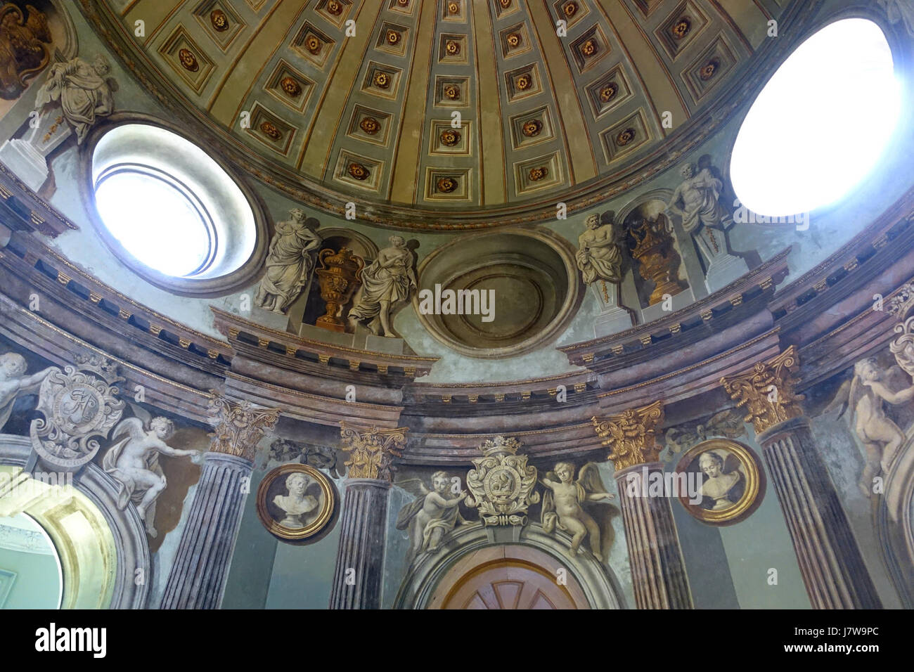 Archer Pavilion interno Wrest Park Bedfordshire, Inghilterra DSC08141 Foto Stock