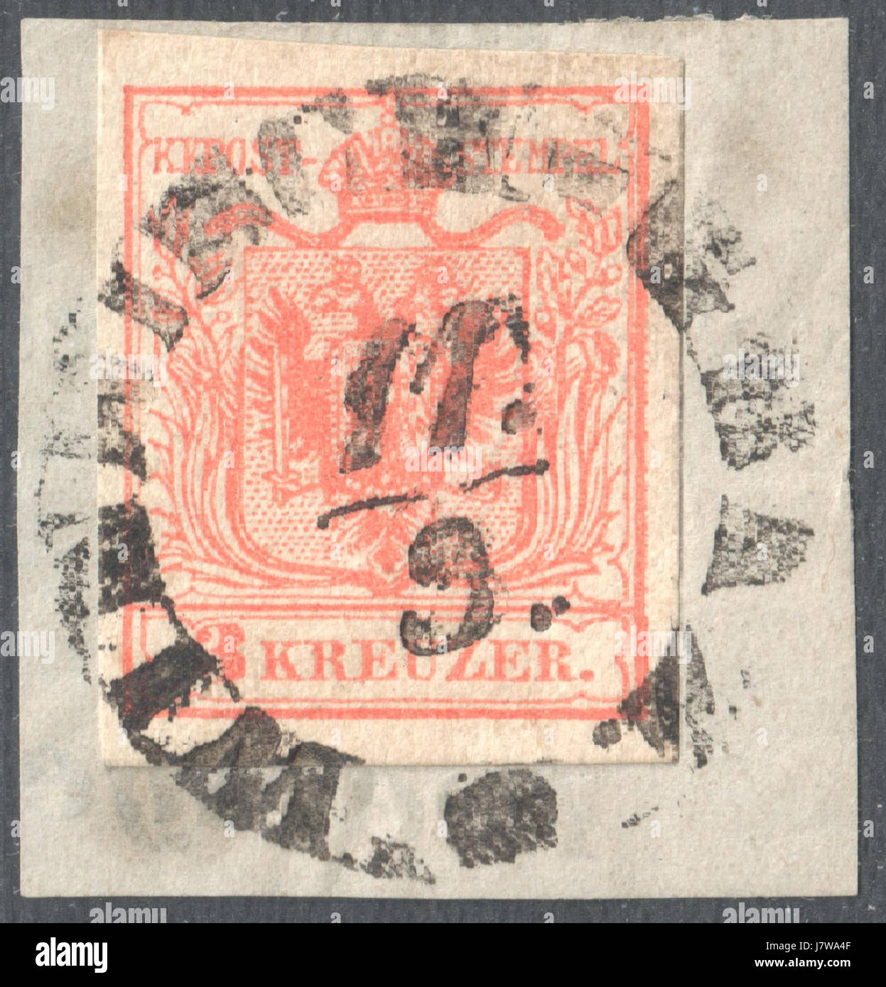 Una mappa storica dell'Austria del 1854, che descrive in dettaglio regioni come Graz e i più ampi territori austriaci durante la metà del XIX secolo. Foto Stock