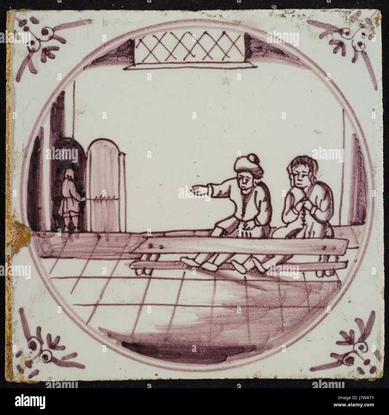 Il titolo si riferisce probabilmente a un evento o riferimento storico che coinvolge le figure di Paolo e Silas, figure di spicco nella storia cristiana antica, probabilmente collegate a una storia biblica o manoscritto del 1544. Foto Stock