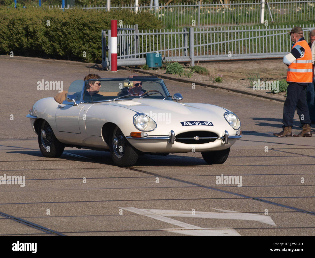 1968 Jaguar e tipo, licenza olandese registratoin AE 95 60, pic1 Foto Stock