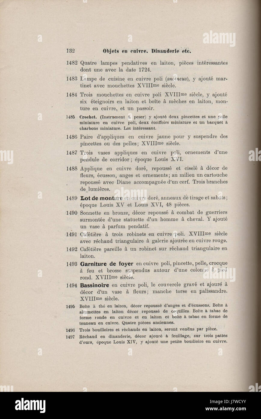 Collezioni F.W. Ross, La Haye, A. DURAND, Paris et al., p 132 Foto Stock