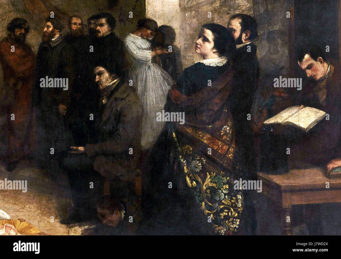 Courbet LAtelier du peintre (dettaglio 3b) Foto Stock