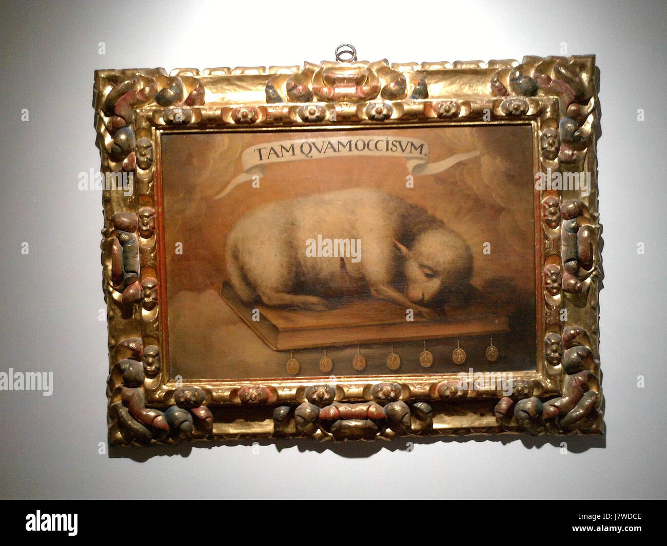 Il termine "Cordero de Dios" si riferisce all'Agnello di Dio, un simbolo cristiano che rappresenta Gesù Cristo. La frase può essere parte di un testo religioso o devozionale, come un libro o un inno, esplorando la teologia e le credenze cristiane. Foto Stock