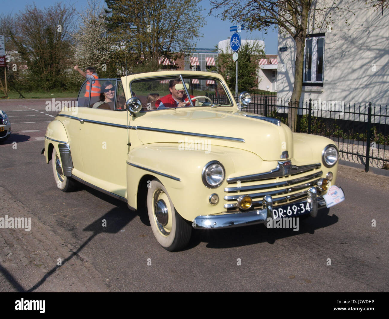 1947Ford V8 Cabrio, registrazione Licenza DR 69 34, PIC14 Foto Stock
