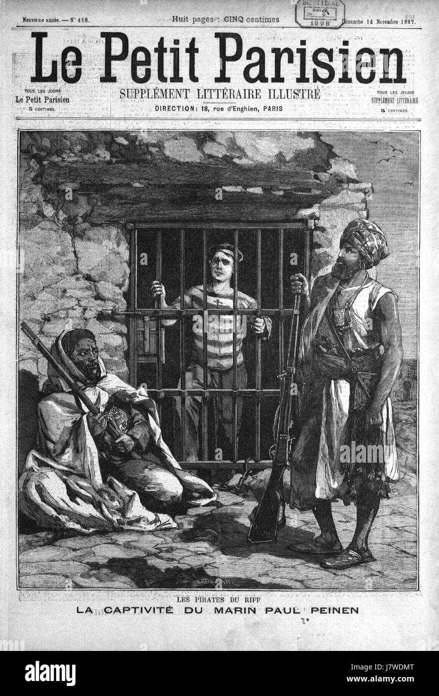 Questa è una pagina di "le Petit Parisien", un giornale francese del 14 novembre 1897. La pagina contiene probabilmente notizie, pubblicità o illustrazioni tipiche delle pubblicazioni di stampa francesi del tardo XIX secolo. Foto Stock
