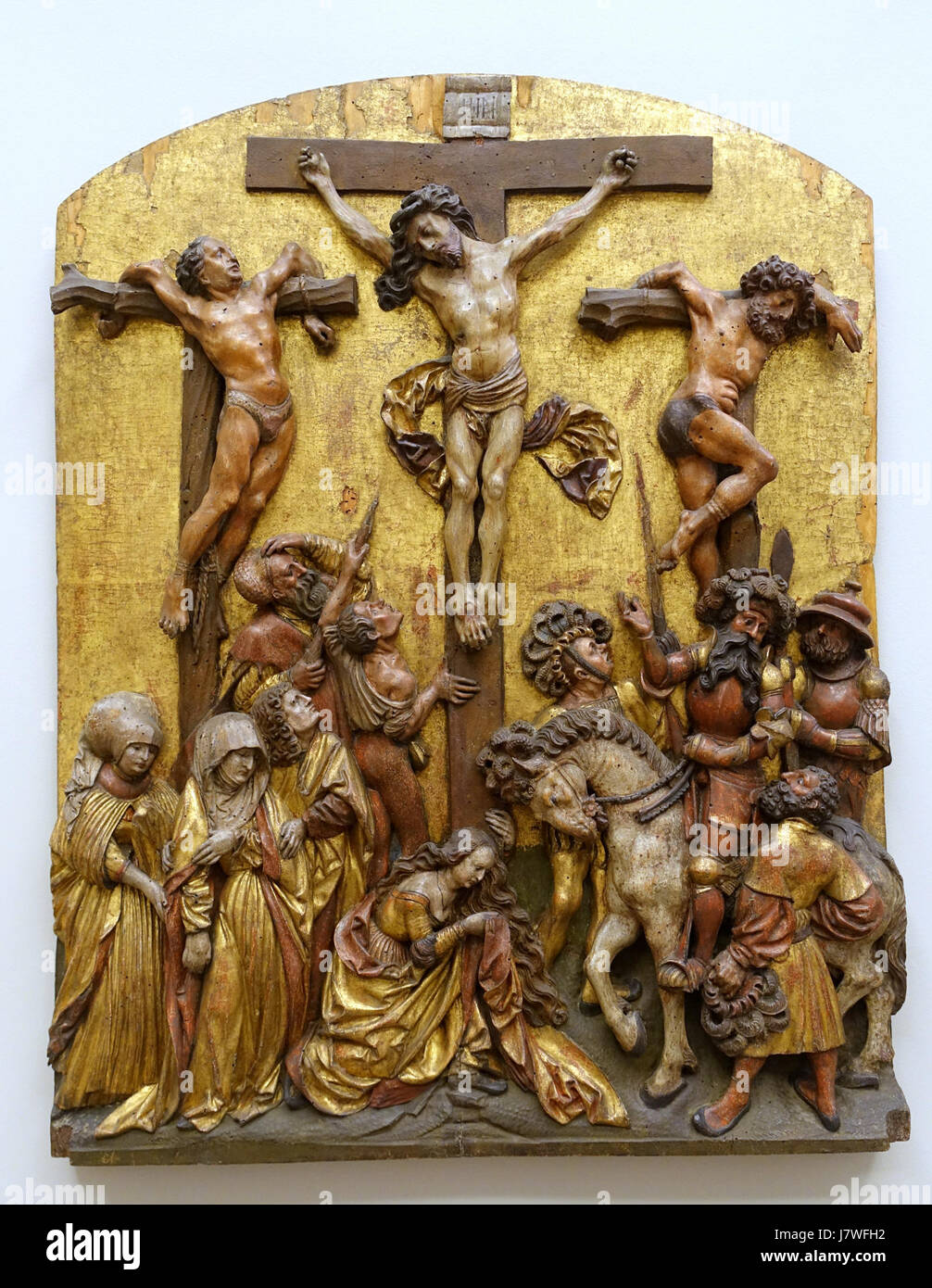 La crocifissione di Cristo, da Hans Wydyz, Strasburgo, c. 1515, di legno di tiglio Bode Museum DSC03323 Foto Stock La crocifissione di Cristo, da Hans Wydyz, Strasburgo, c. 1515, di legno di tiglio Bode Museum DSC03323 Foto Stock