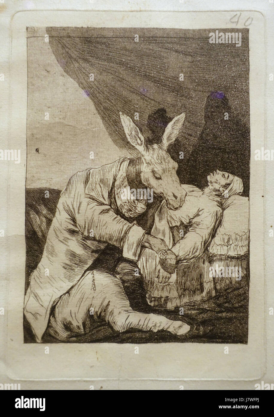 Capricho 40, di che cosa cattiva volontà, muore, da Francisco de Goya y Lucientes, 1797 1798 ad acquaforte e acquatinta Museum Berggruen DSC03777 Foto Stock