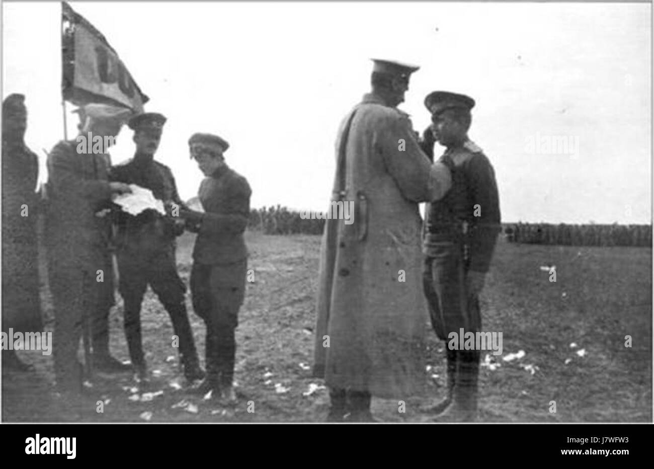 Una rappresentazione storica della prima Guerra Mondiale, un evento significativo nella storia della prima Guerra Mondiale. L'immagine evidenzia il contesto militare di questo periodo, sottolineando l'impatto della guerra su scala globale. Foto Stock