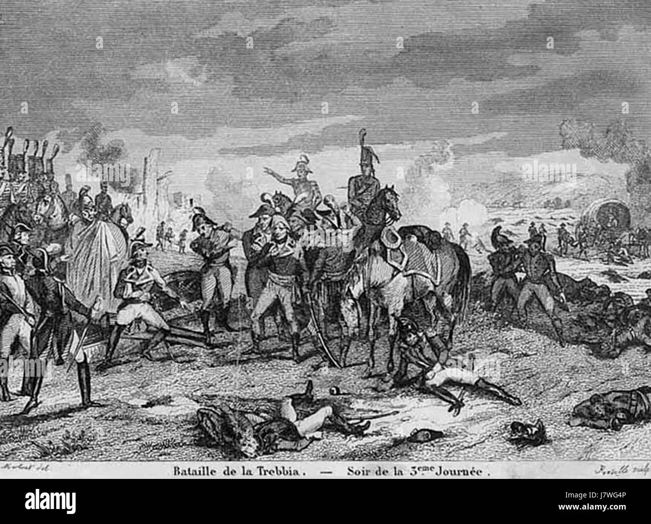 La battaglia del Trebbia 1799 (3° giorno) Foto Stock