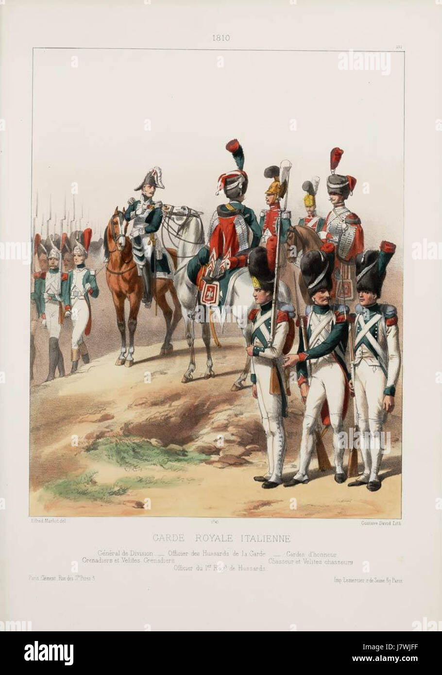1810 Garde Royale Italienne Guardia Reale Italiana Foto Stock