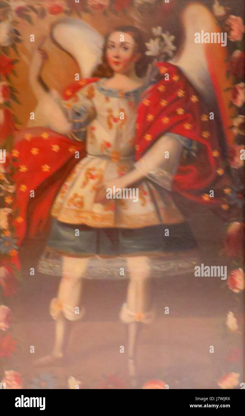 "L Arcangelo Gabriele' da ignoto pittore peruviano, c. 1775, Lowe Art Museum Foto Stock