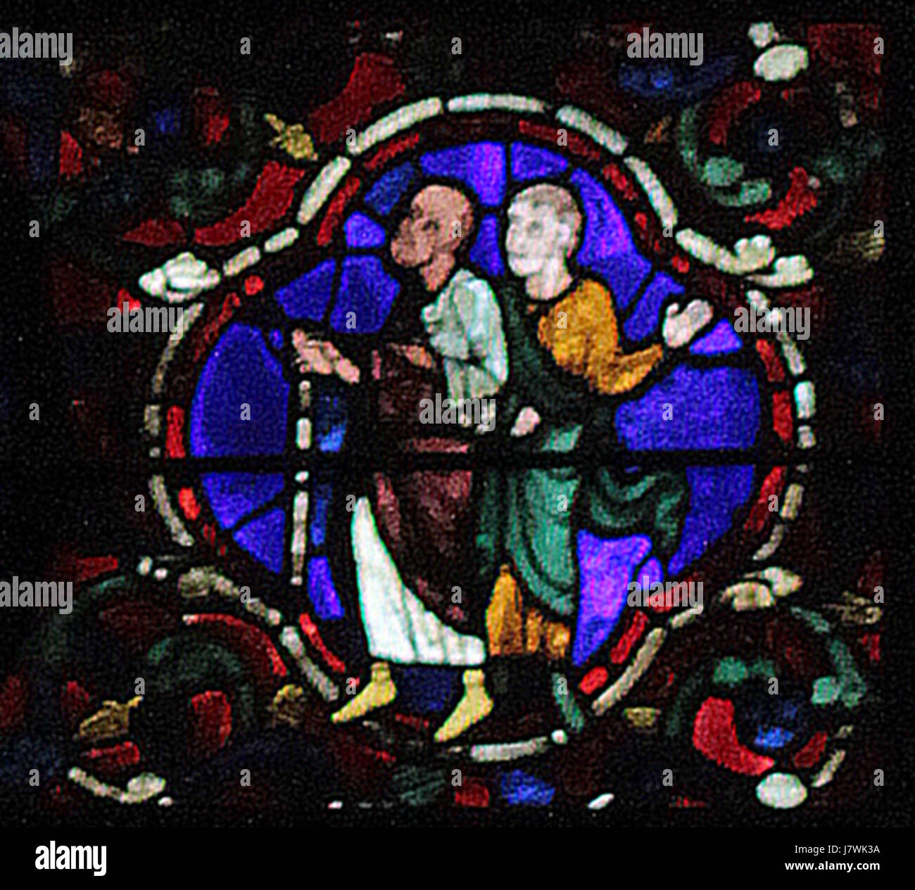 Questo titolo si riferisce a un'immagine o riferimento relativo a Chartres, probabilmente riferita alla Cattedrale di Chartres, un capolavoro storico e architettonico in Francia. La cattedrale è famosa per il suo design gotico e le vetrate colorate. Foto Stock