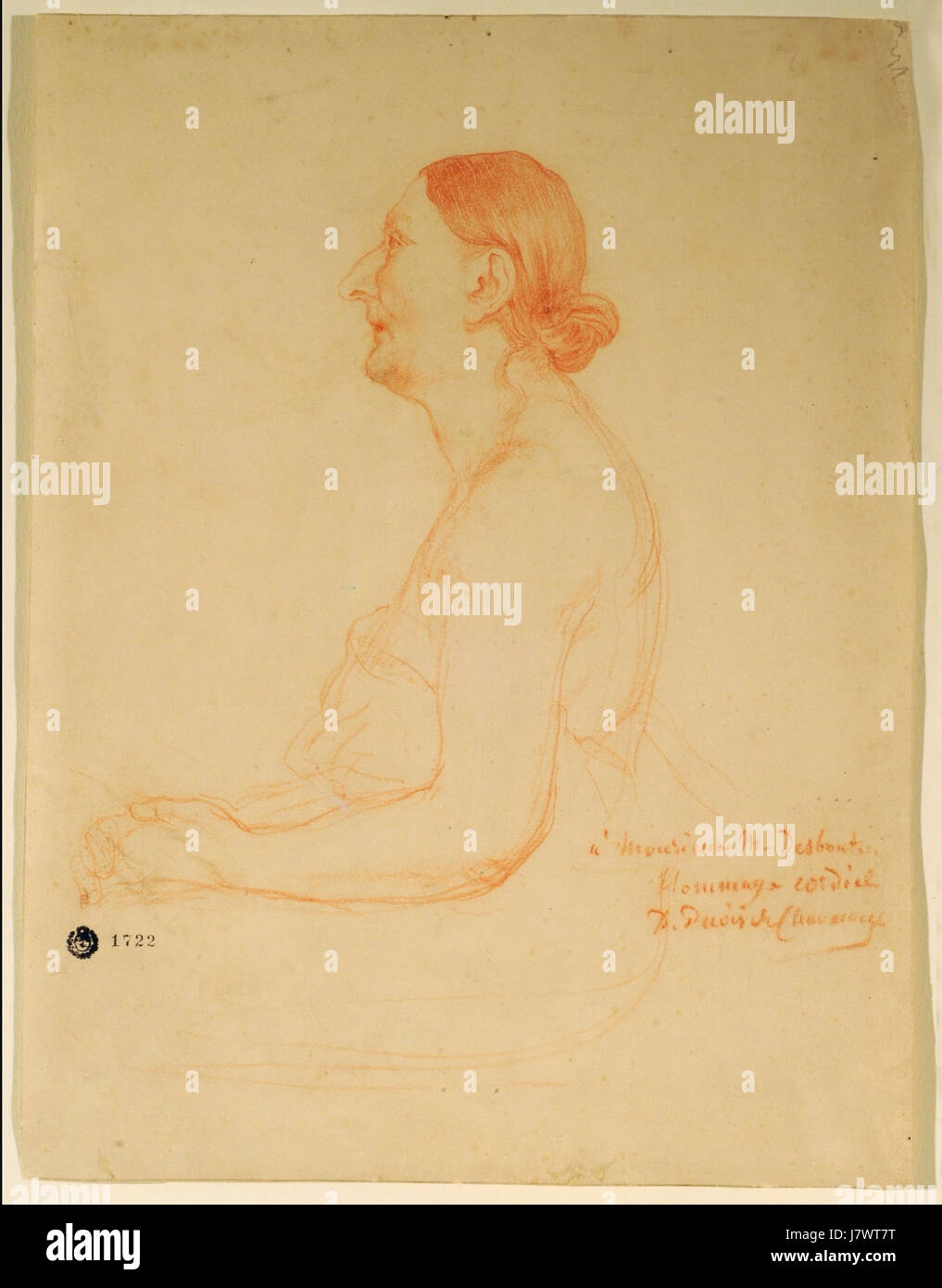 Anciana de perfil (donna anziana di profilo) è un ritratto di una donna anziana catturato in profilo, che enfatizza la bellezza naturale e il processo di invecchiamento attraverso dettagli facciali ed espressioni. Foto Stock