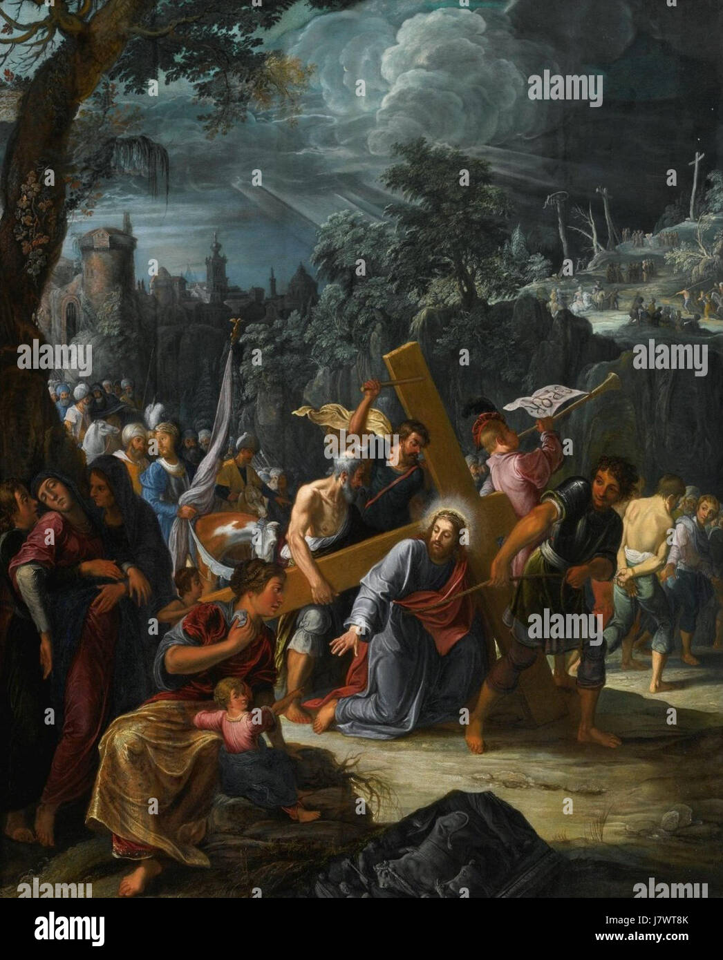 "Cristo sulla via del Calvario" da David Teniers il vecchio Foto Stock