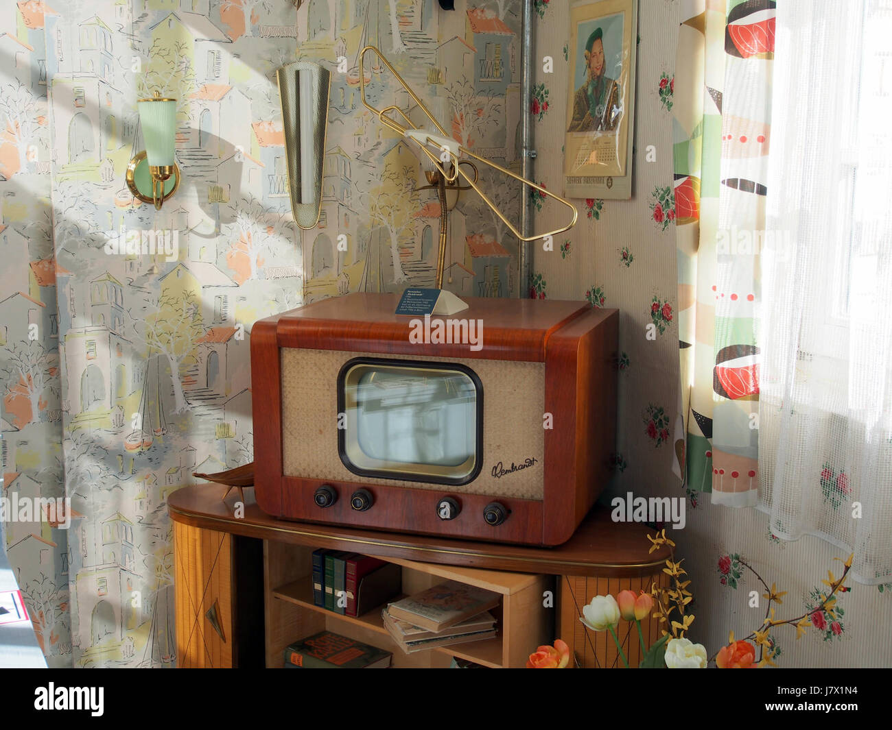 1954 Fernseher Rembrandt, 60s interrior bild 2 Foto Stock