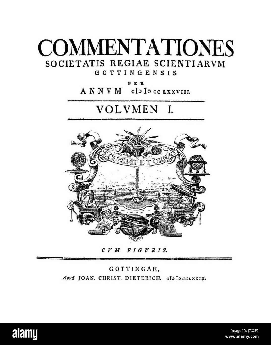 Commentationes Societatis Regiae Scientiarum Gottingensis recentiores, 1779, è una pubblicazione accademica della Royal Society of Sciences di GÃ¶ttingen. Copre varie discipline scientifiche, contribuendo alla conoscenza della comunità accademica durante la fine del XVIII secolo. Foto Stock