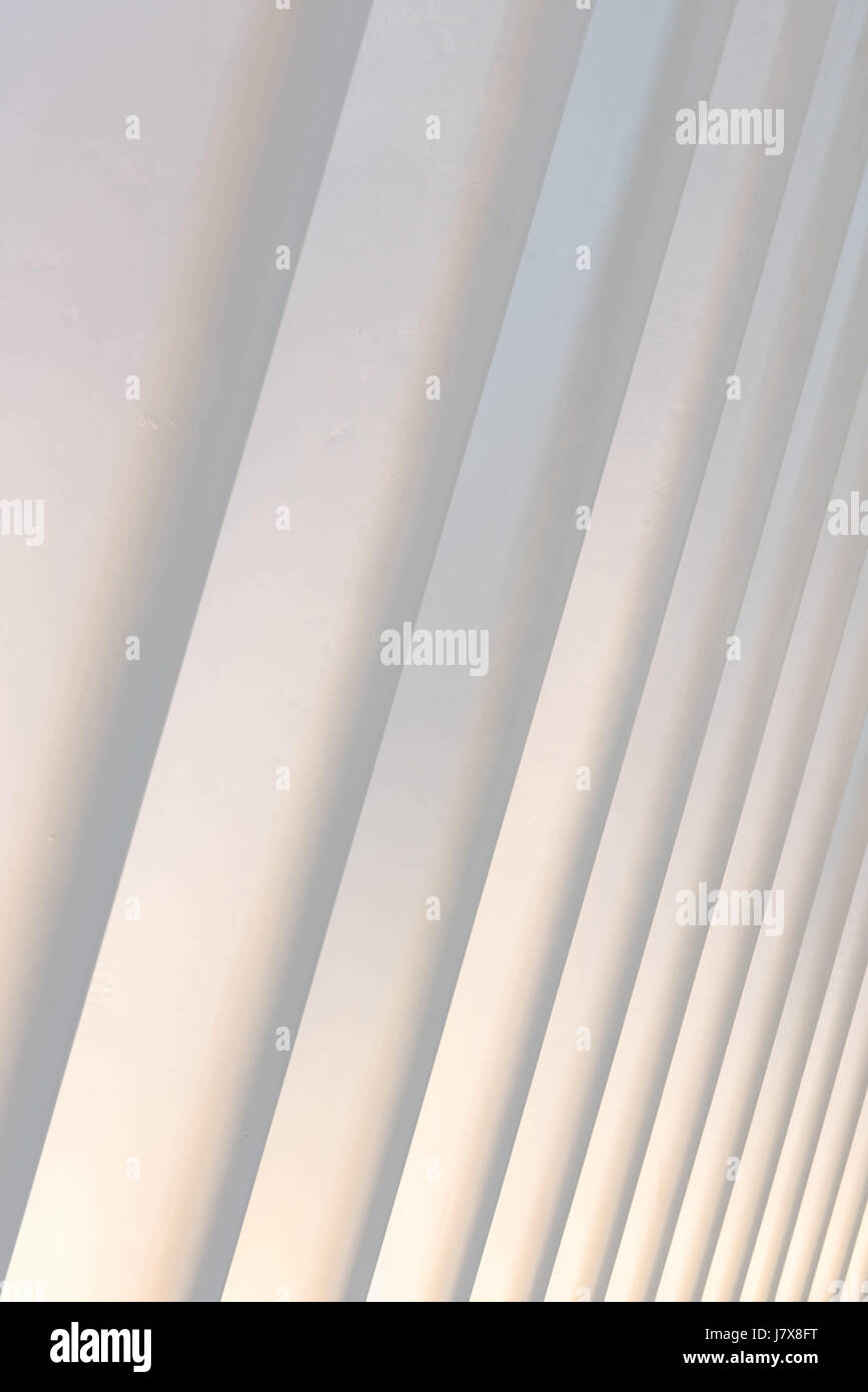 L'Occhio World Trade Center hub di trasporto archi interni vista astratta, Manhattan, New York, Stati Uniti d'America Foto Stock