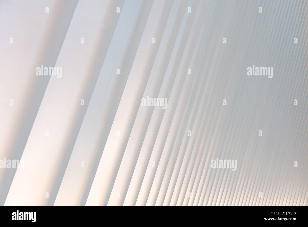 L'Occhio World Trade Center hub di trasporto archi interni vista astratta, Manhattan, New York, Stati Uniti d'America Foto Stock