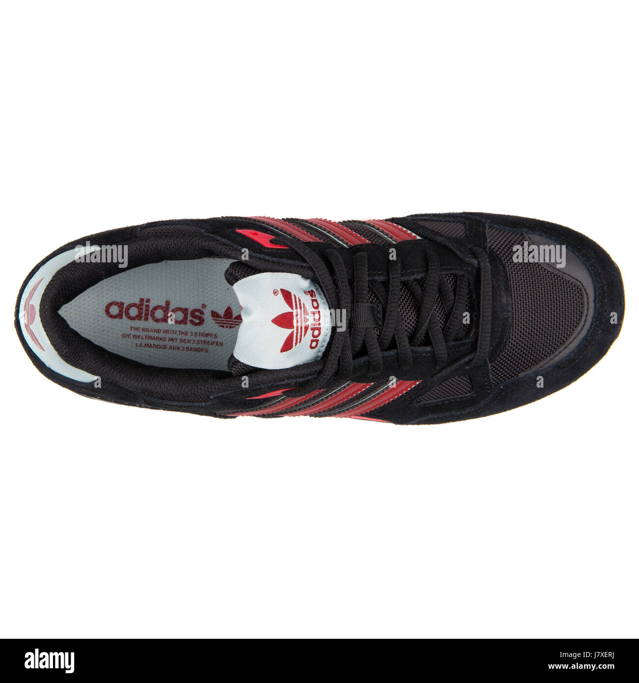 Adidas ZX 750 uomini nero con rosso Sneakers - B24856 Foto stock