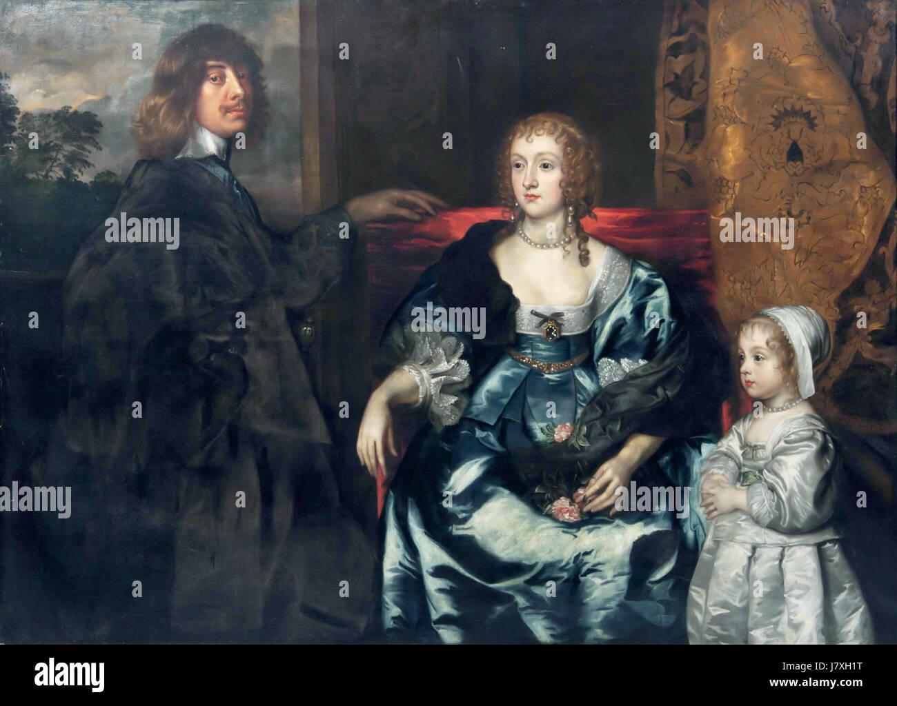 Algernon Percy, decimo conte di Northumberland e la sua prima moglie, dopo Anthony van Dyck Foto Stock