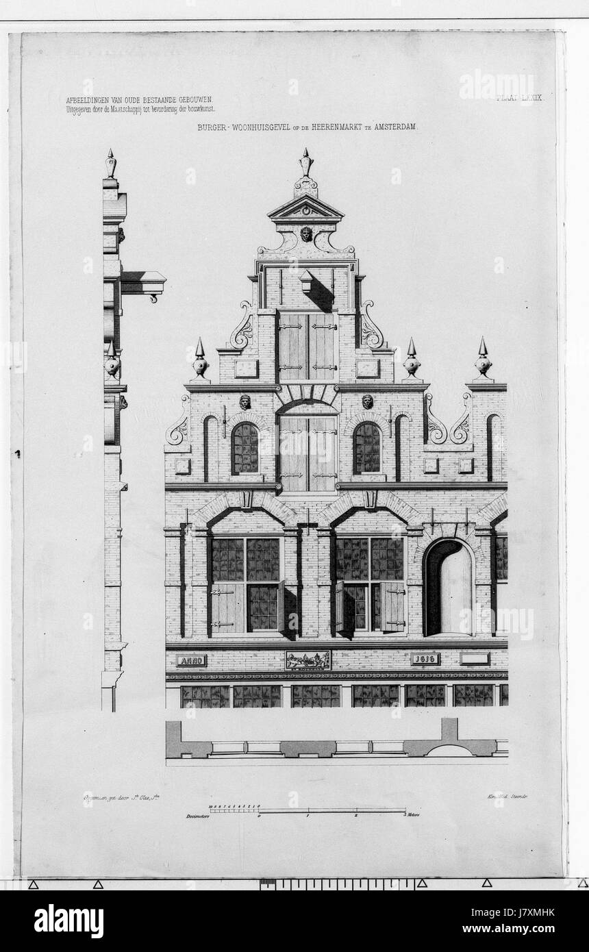 Giacobbe Burgerwoonhuisgevel Olie (max res) Foto Stock