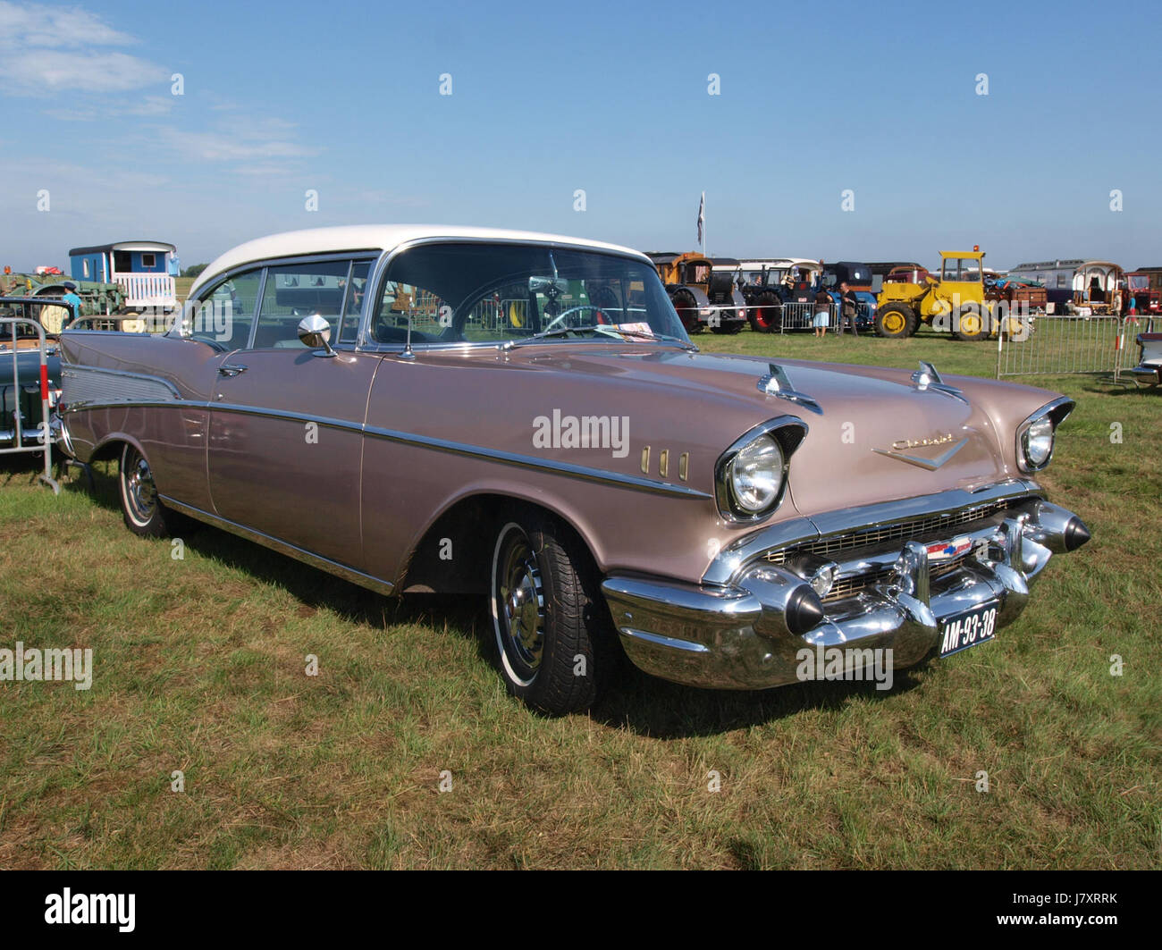 1957 Chevrolet BelAir, AM 93 38 p5 Foto Stock