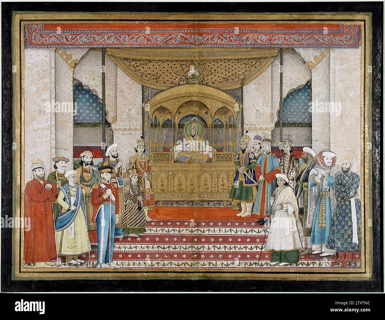 Bahadur Shah II in Darbar Foto Stock