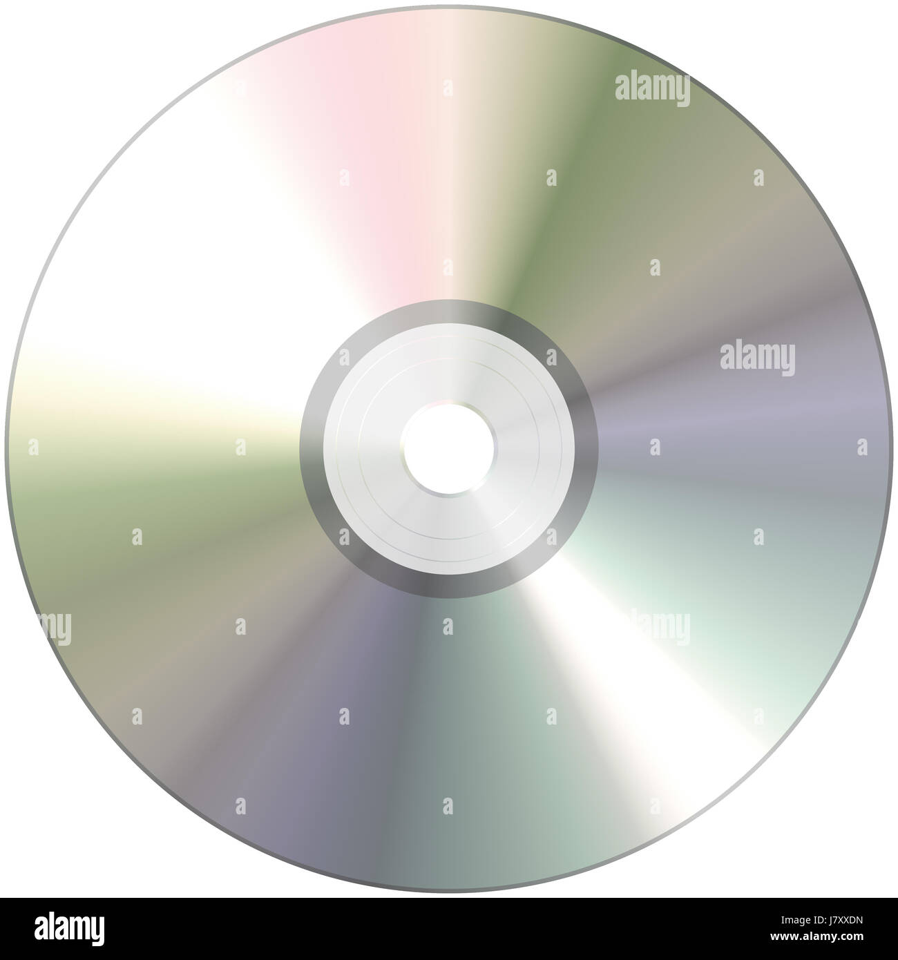 Il compact disk close up isolati su sfondo bianco Foto Stock