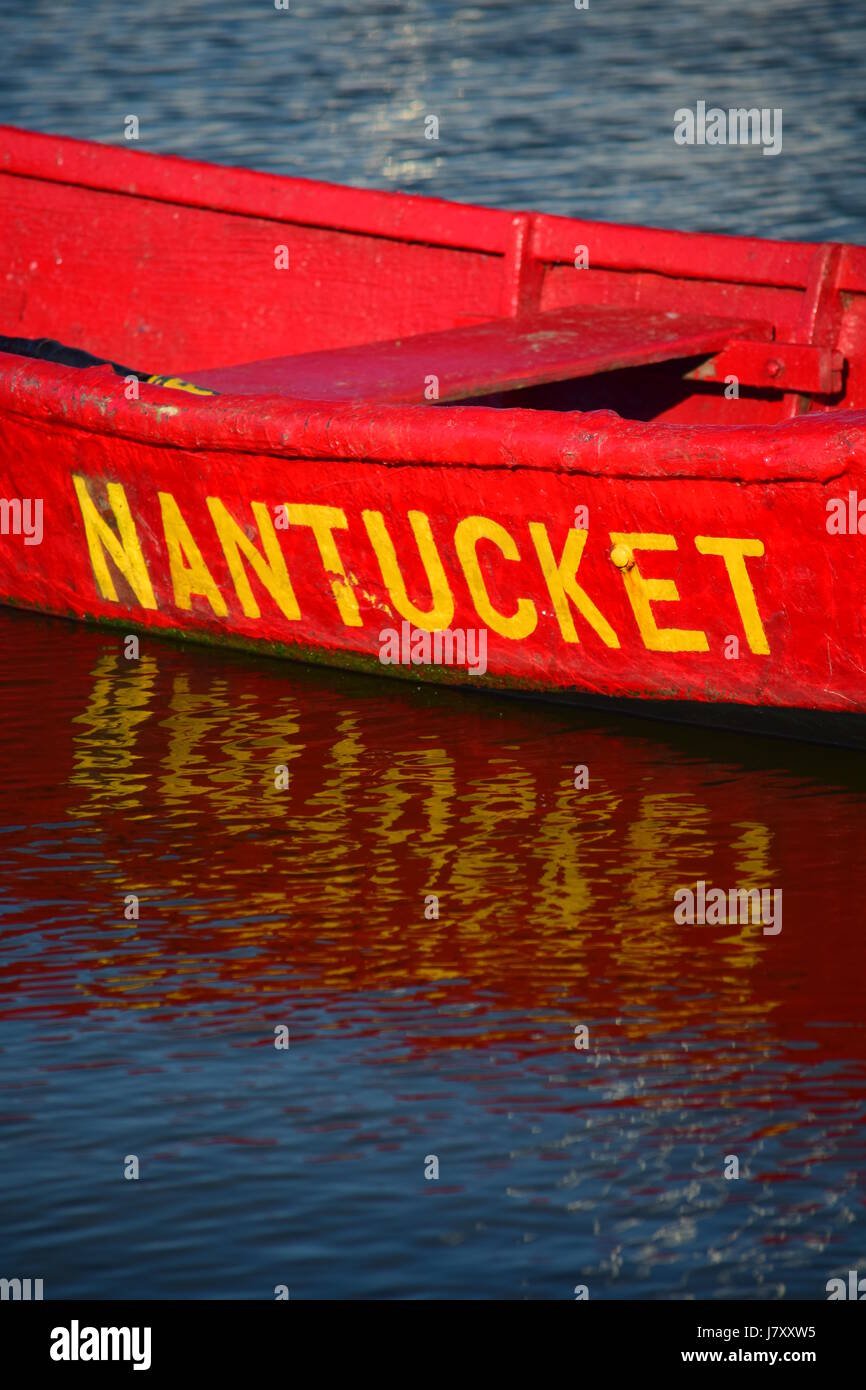 In gommone Nantucket MA Foto Stock