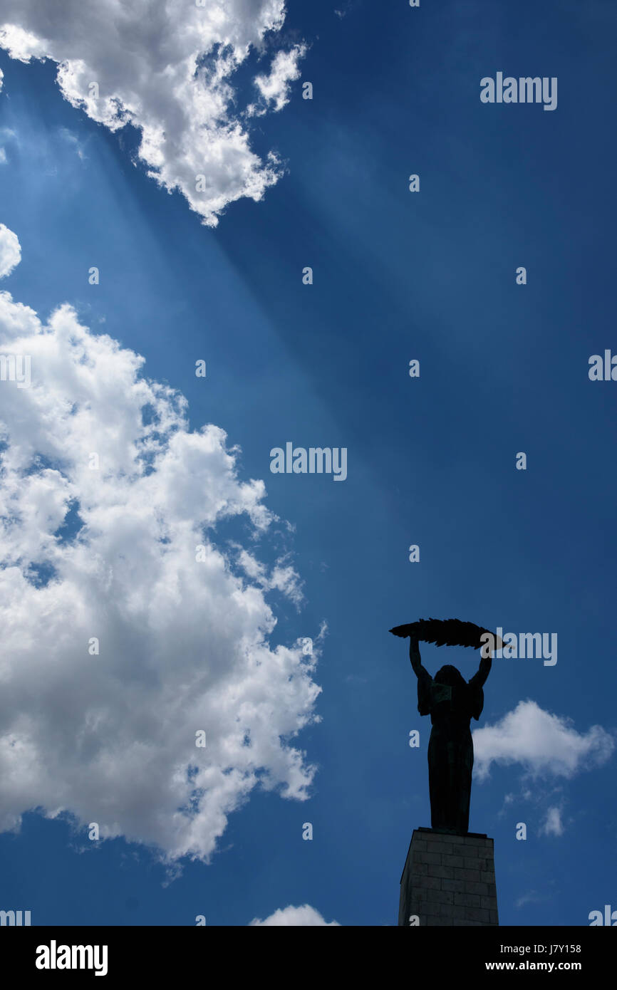 Ungheria, Budapest. Statua della Libertà Foto Stock