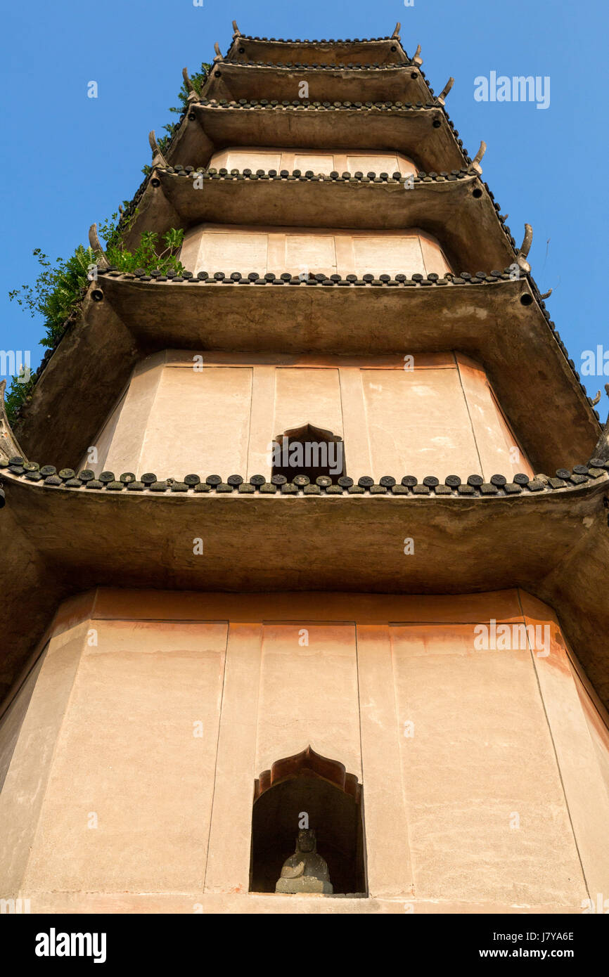 Wenzhou, Zhejiang, Cina. Isola Jiangxin, West Pagoda. Foto Stock