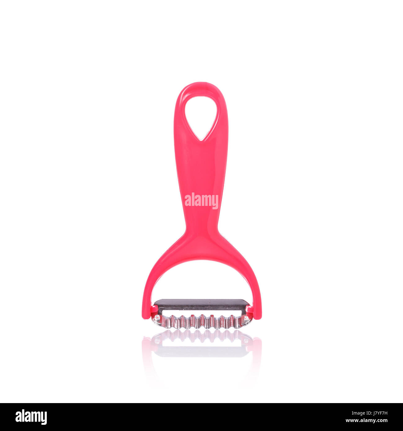 Rosa nuovo spelucchino dritto duo slice. Studio shot isolato su sfondo bianco Foto Stock