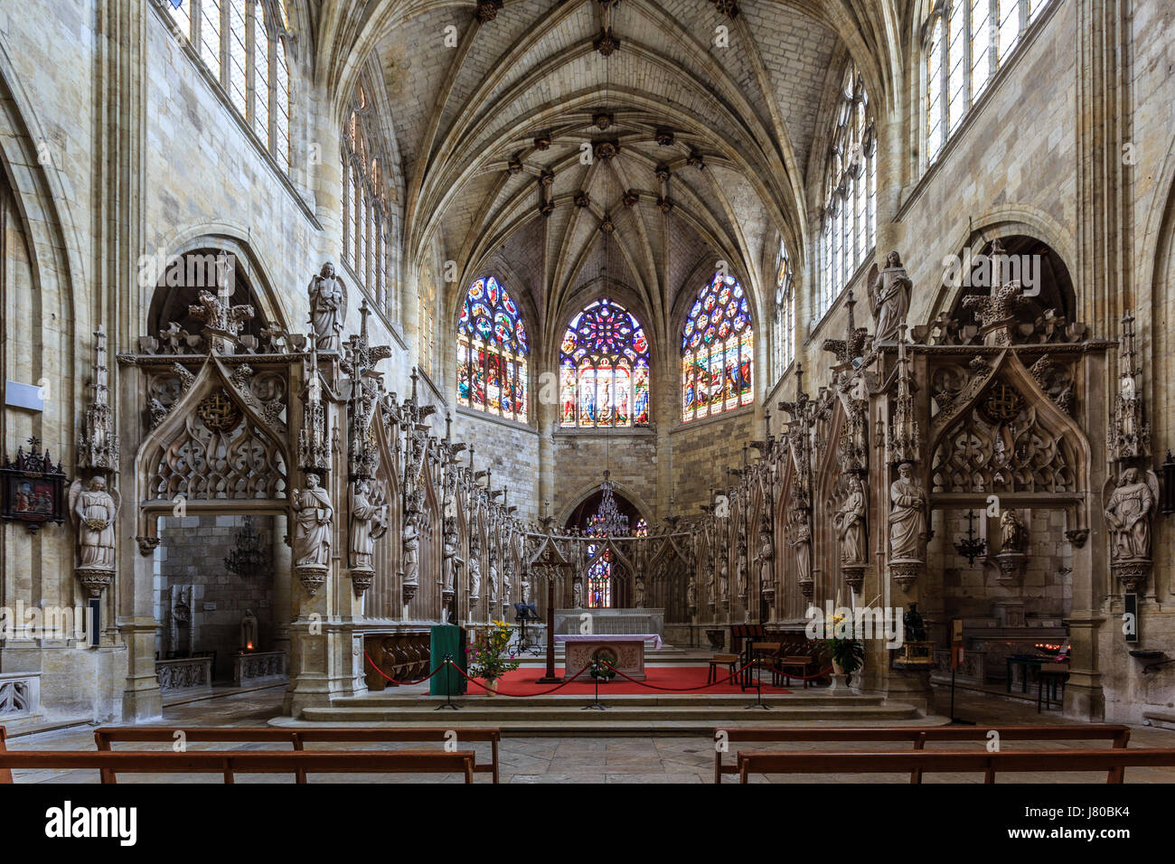 Francia, Gers,, preservativo, sul modo di Saint Jacques de Compostela, Saint Pierre Foto Stock