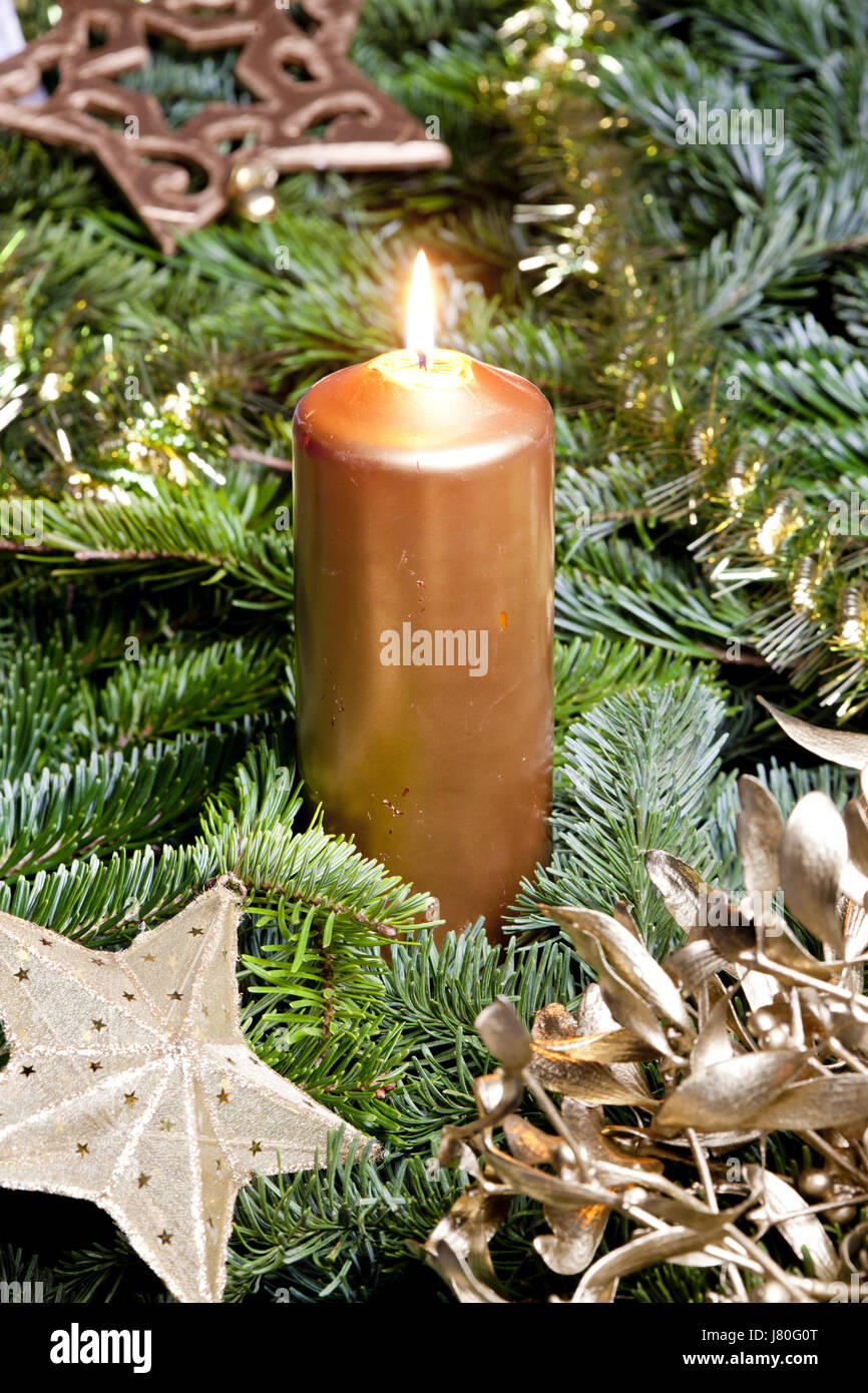 Natale xmas X-mas ancora oggetto di vita gli oggetti all'interno di cosa candela interna Foto Stock