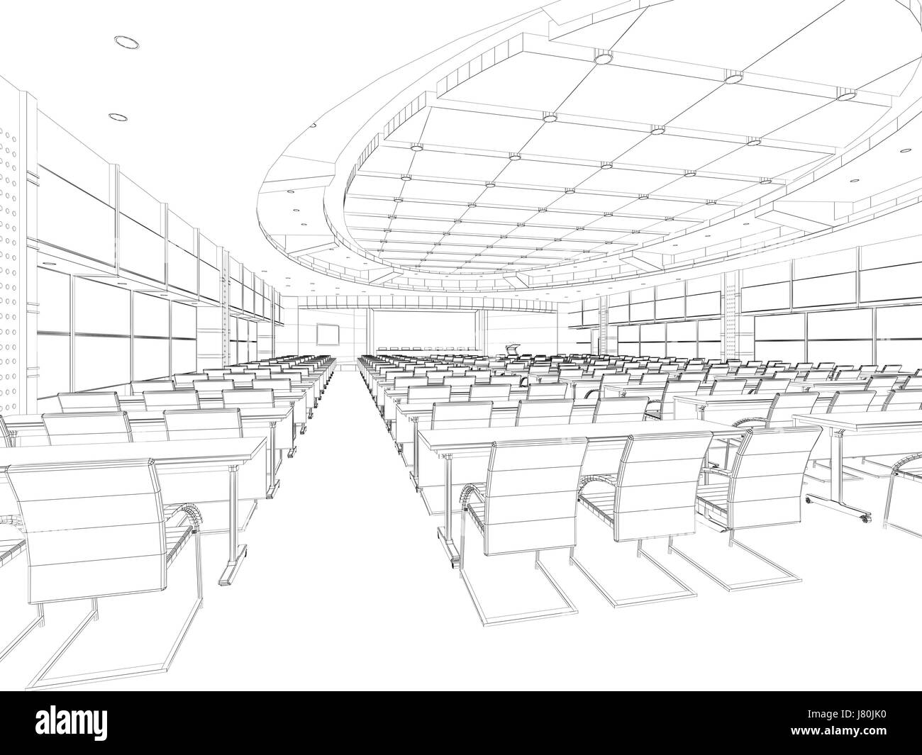 Modello Progetto di design concept bozza del piano di immagine interiore di stile Foto Stock