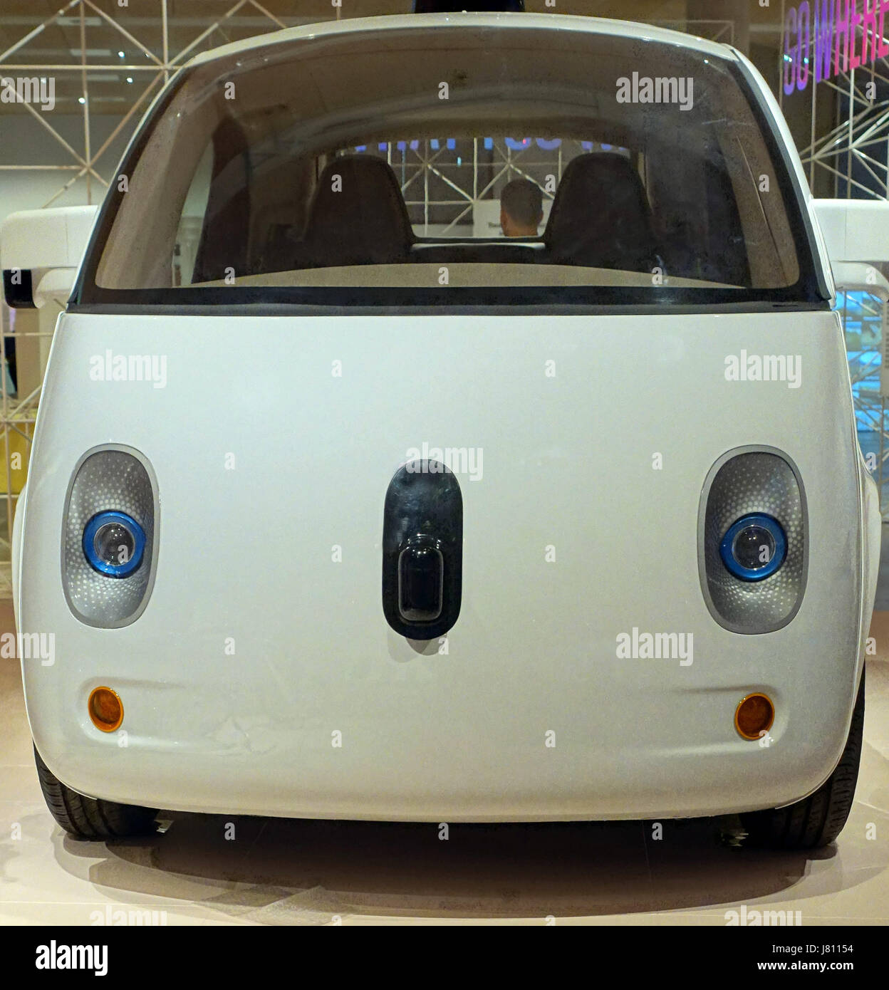 Waymo self-auto pilotaggio (precedentemente noto come Google) nel display del museo, Londra Foto Stock
