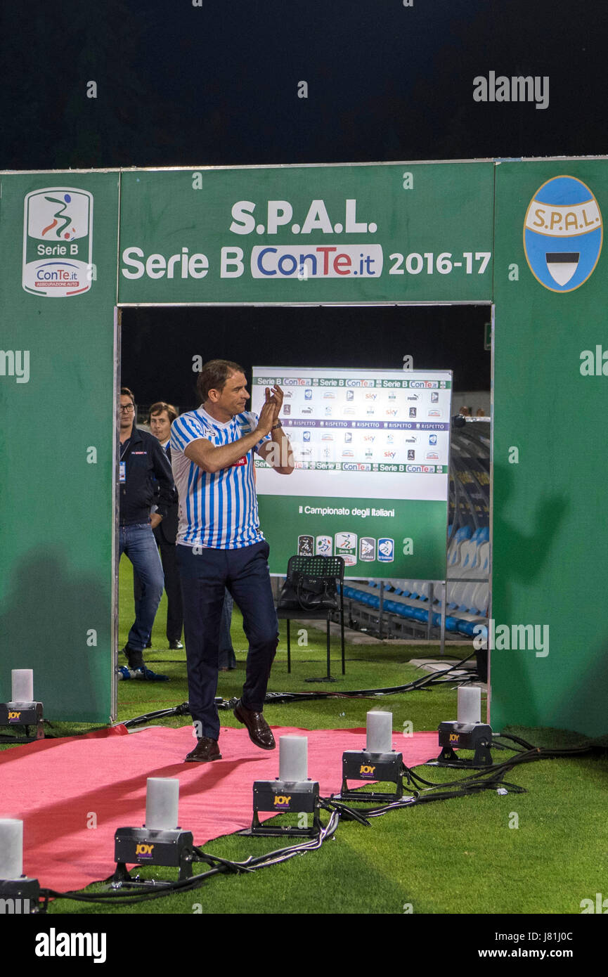 Leonardo semplici (SPAL), 18 maggio 2017 - Calcio : Italiano 'Serie B' match tra SPAL 2-1 FC Bari allo Stadio Paolo Mazza di Ferrara, Italia. (Foto di Maurizio Borsari/AFLO) Foto Stock