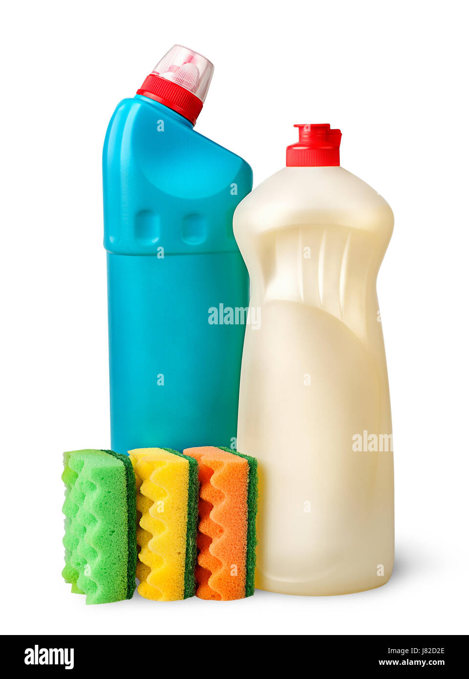 Spugne e detergente Foto Stock