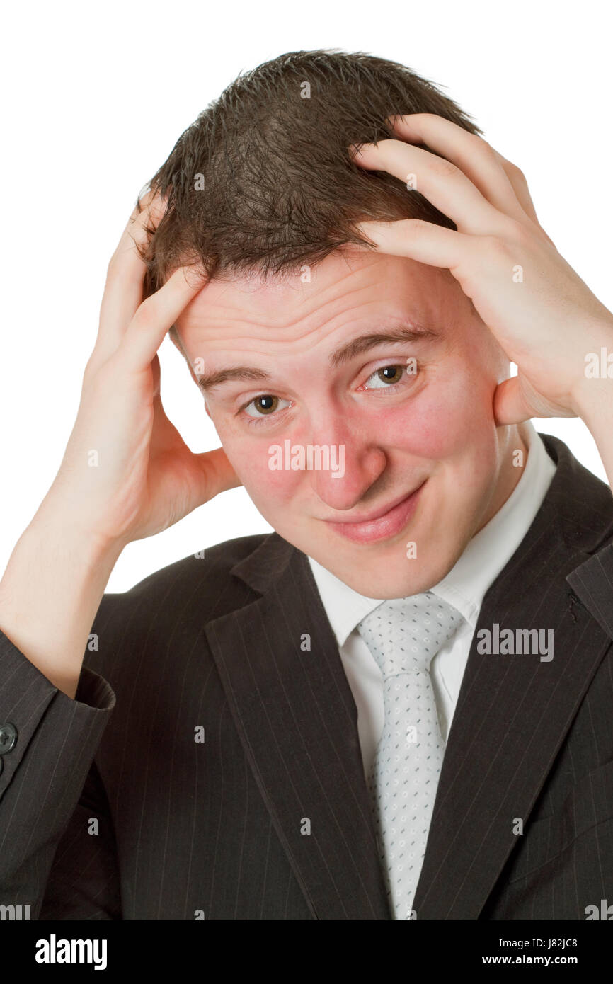 Il timore di crisi riguardano oberato di lavoro preoccupati preoccupare ansietà solleciti solleciti Foto Stock