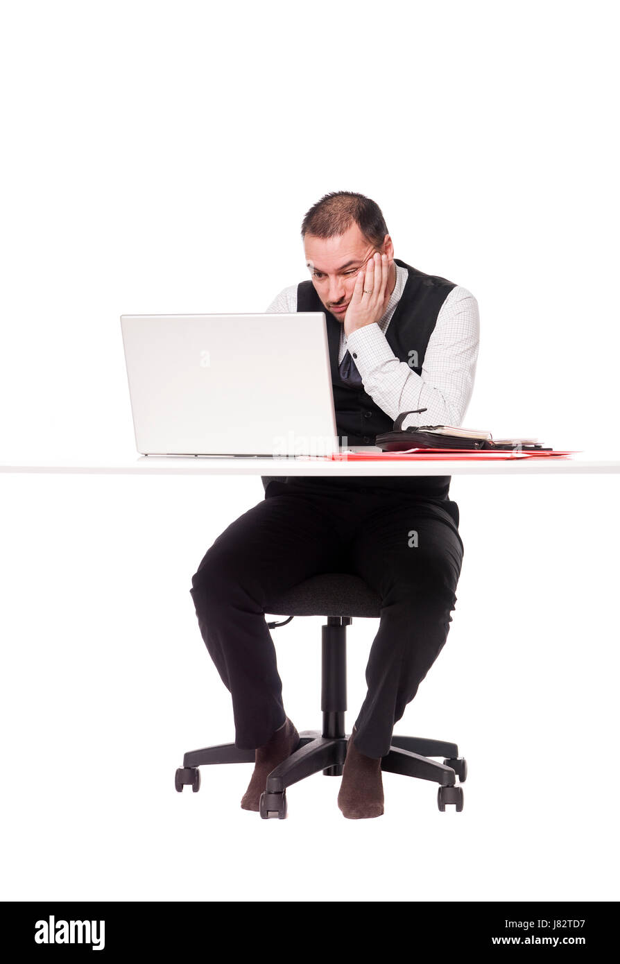 Ufficio portatile notebook computer computer perdere perdere perdere PC sedia ufficio Foto Stock